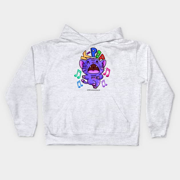 Giddy Kitty (K-POP) Kids Hoodie by MorenoArtwork